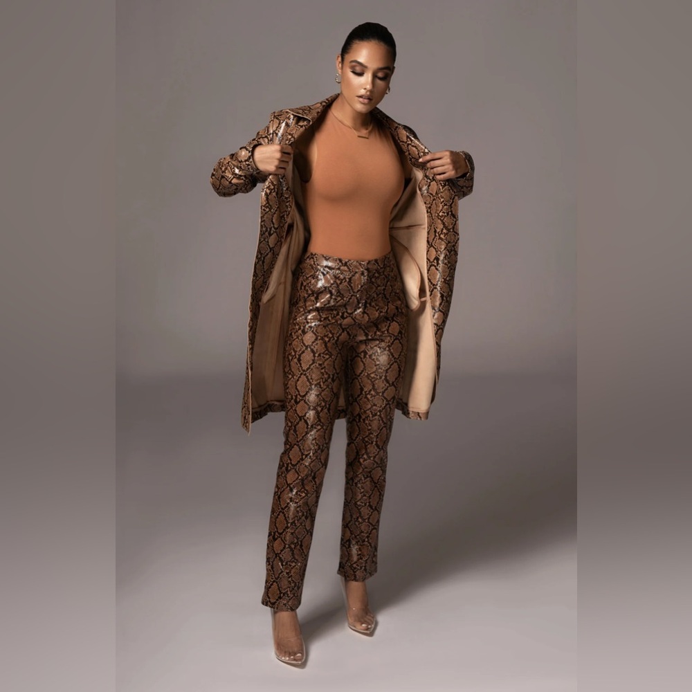 Snake print pants
